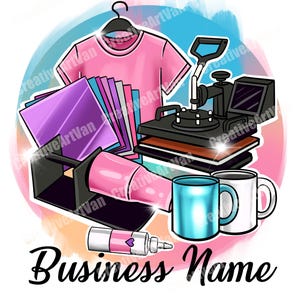 Cricut Crafter Logo, Business Logo Portrait, Tumbler Logo Design, Cartoon Logo, Custom Logo, Heat Press Logo, Tumbler Logo, Shirt Logo