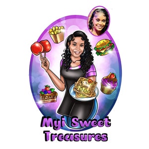 Logo de dessin animé de chef personnalisé, logo portrait de cuisine, logo d'entreprise alimentaire, portrait numérique réaliste, logo professionnel, portrait avatar personnalisé