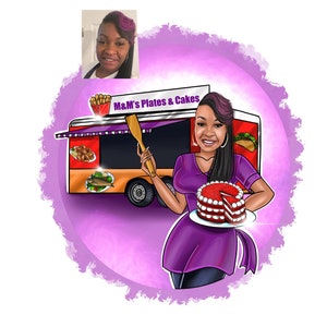 Cartoon logo for your business, Crafter logo, Cartoon portrait