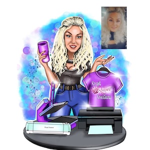 Portrait Logo - custom cartoon portrait for your business logo / custom portrait logo / cartoon portrait logo
