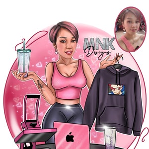 Cartoon Logo, Portrait Logo, Cartoon Business Logo, Tumbler maker logo, Logo Portrait, Cartoon Avatar, Caricature Portrait , Business Logo