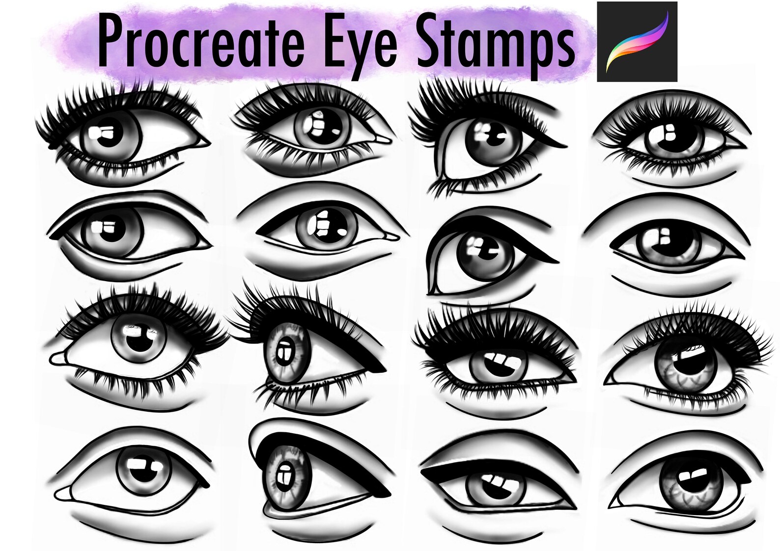 Procreate Realistic Eyes Brushes. 20 Procreate Realistic Etsy Ireland