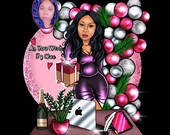 Custom Cartoon Logo: Personalized Digital Portrait for Business (Digital File Only)