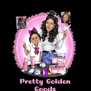 Business Logo Portrait, Avatar, Cricut Crafter Logo, Cartoon Logo, Custom Portrait, Beauty Logo, Boutique Logo, Shirt Logo