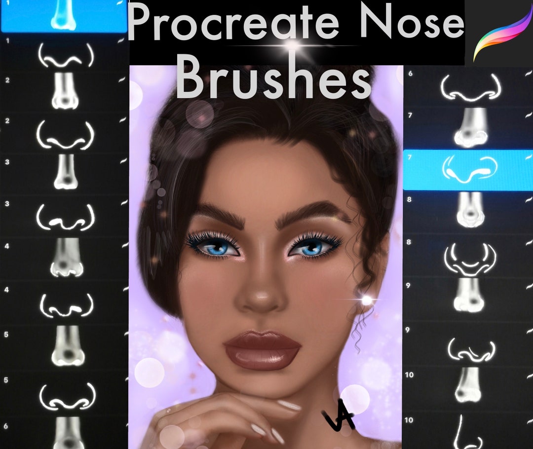 Procreate Nose Brushes. Procreate Stamps. Etsy