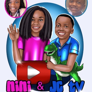 Cartoon logo for you tube channel, Cartoon logotype, Portrait logo