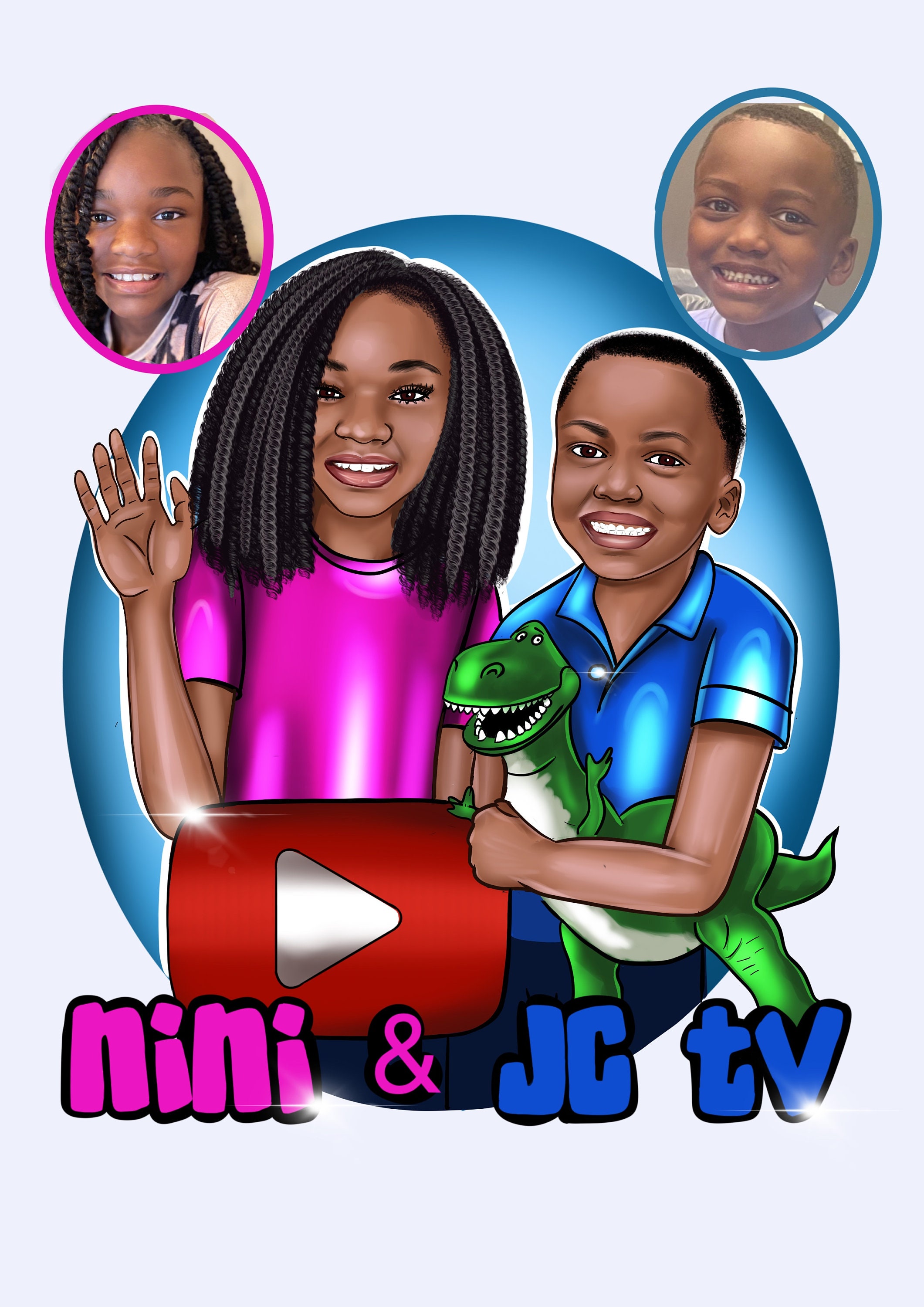 Cartoon logo for you tube channel, Cartoon logotype, Portrait logo