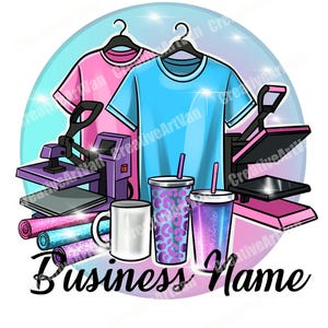 Cricut Crafter Logo, Business Logo Portrait, Tumbler Logo Design, Cartoon Logo, Custom Logo, Heat Press Logo, Tumbler Logo, Shirt Logo