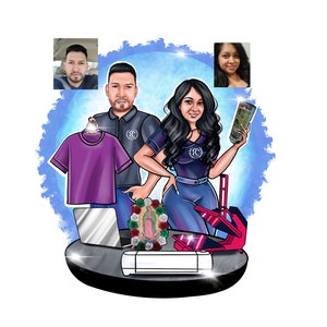 Cartoon logo  for 2 persons