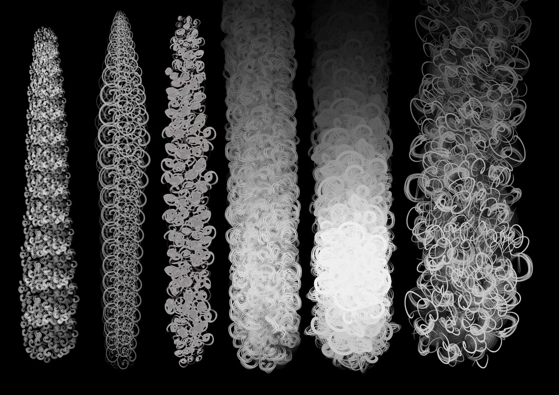 30 Procreate Hair Brushes Procreate Curly Brushes Procreate Etsy