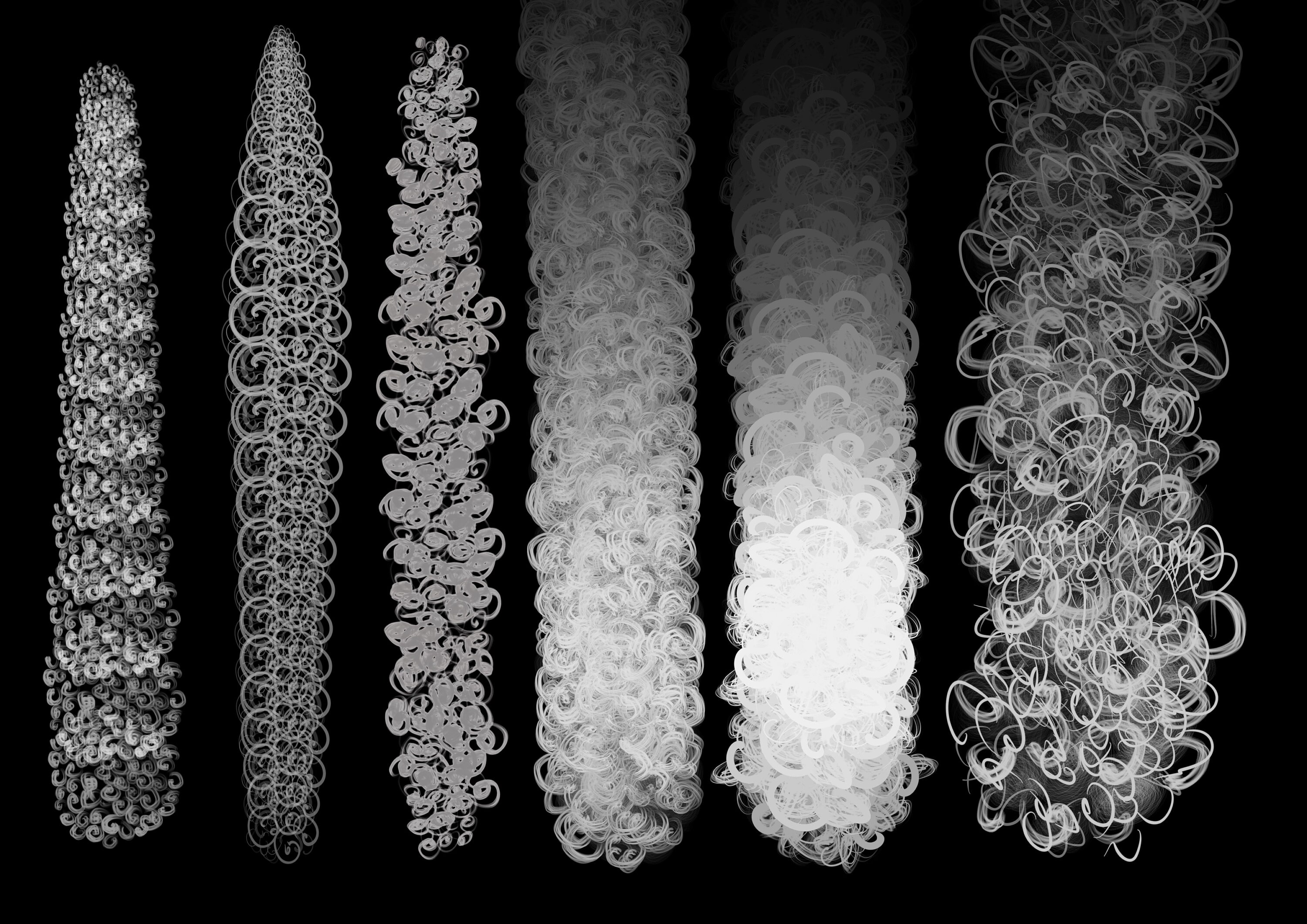 30 Procreate Hair Brushes Procreate Curly Brushes Procreate Etsy