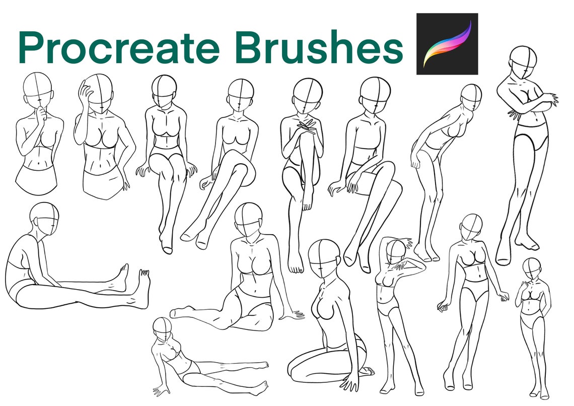 body poses procreate brush free