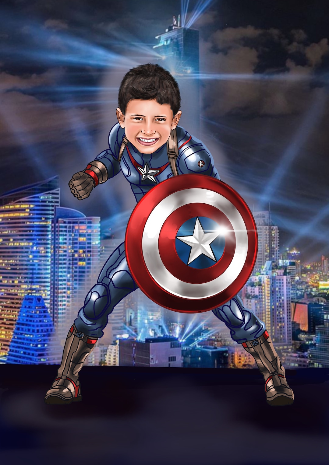Custom Superhero Portrait From Photo Personalized Caricature digital custom-superhero-portrait-from-photo-personalized-caricature-digital