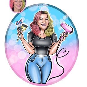Logo de dessin animé pour votre entreprise, logo d'artisan, logo de beauté, portrait personnalisé, logo personnalisé, portrait