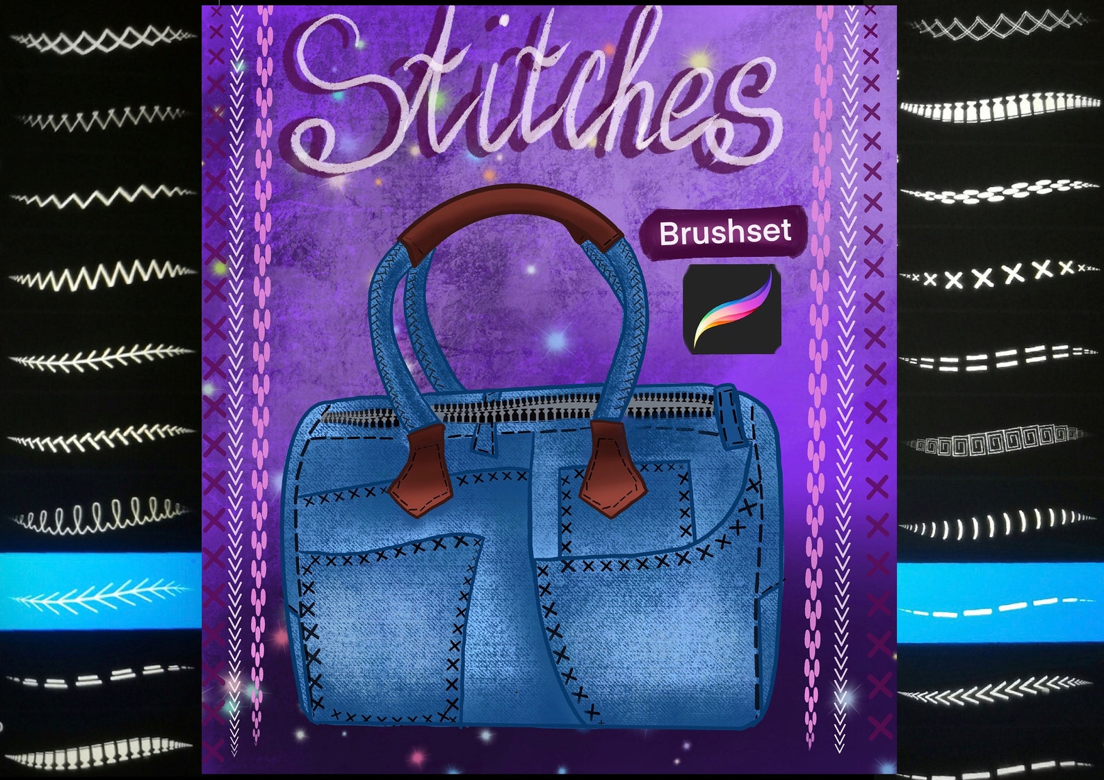 Procreate Stitches Brushes. Procreate Brushes Etsy