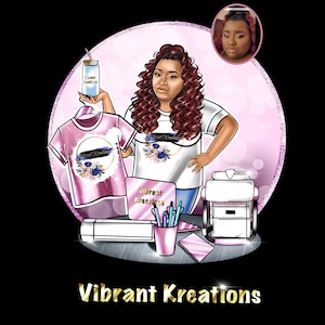 Crafter logo, beauty logo, logo for your business, caricature, cartoon logo, custom portrait
