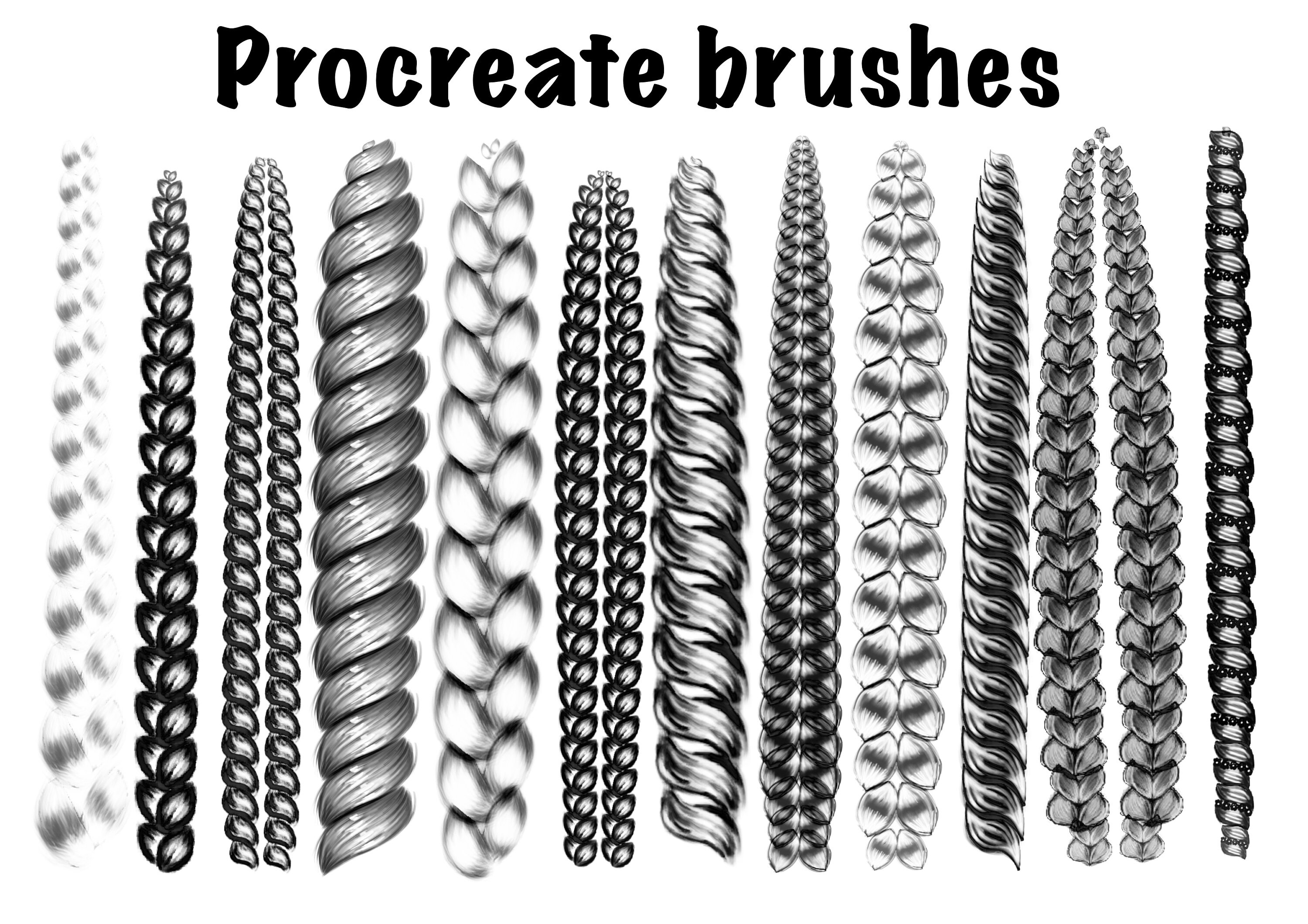 60 Procreate Braids Brushes Procreate Hair Brushes Procreate Etsy 60 Procreate Braids Brushes Procreate Hair Brushes Procreate Etsy
