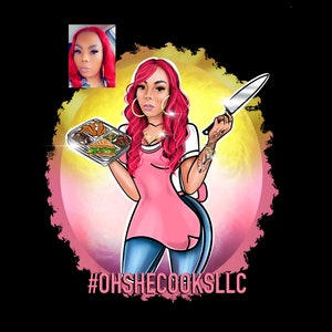 Logo de dessin animé Baker, création de logo de chef cuisinier, portrait personnalisé, logo de pâtisserie, logo de fabricant de desserts, décorateur de gâteau, logo de fabricant de bougies, logo d'entreprise