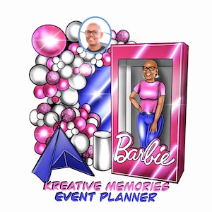 Event Planner Logo, Balloon Logo, Crafter Logo Design, Wedding Planner Logo, Party Decorator Logo, Festive Logo Design, Cartoon Portrait