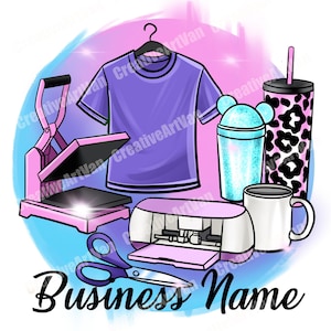 Cricut Crafter Logo, Business Logo Portrait, Tumbler Logo Design, Cartoon Logo, Custom Logo, Heat Press Logo, Tumbler Logo, Shirt Logo