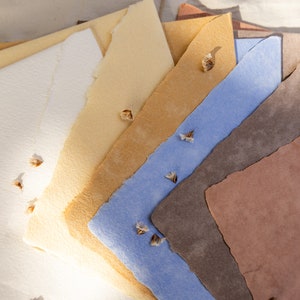 Buste nuziali in carta naturale, buste nuziali rustiche, buste di carta fatte a mano C5, buste nuziali con bordo decorato, buste neutre B6