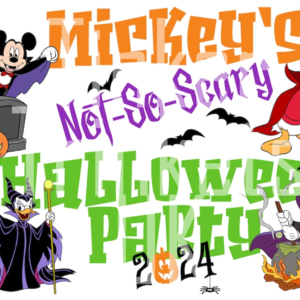 PNG mickey's not-so-scary Halloween party 2024 inspired digital PNG files | sublimation files | t-shirt designs | Please Read Description!3