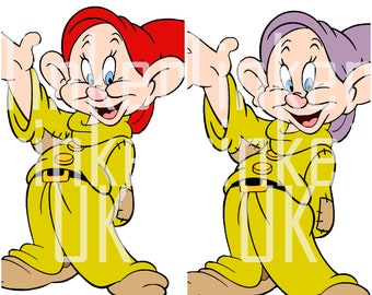 Dopey digital PNG and SVG files | sublimation files | t-shirt designs | Please Read Description!