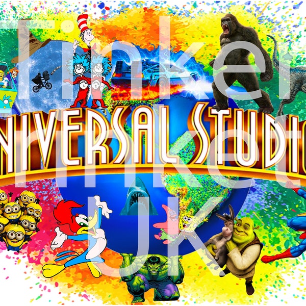 Universal Studios digital PNG files | sublimation files | t-shirt designs | Please Read Description!