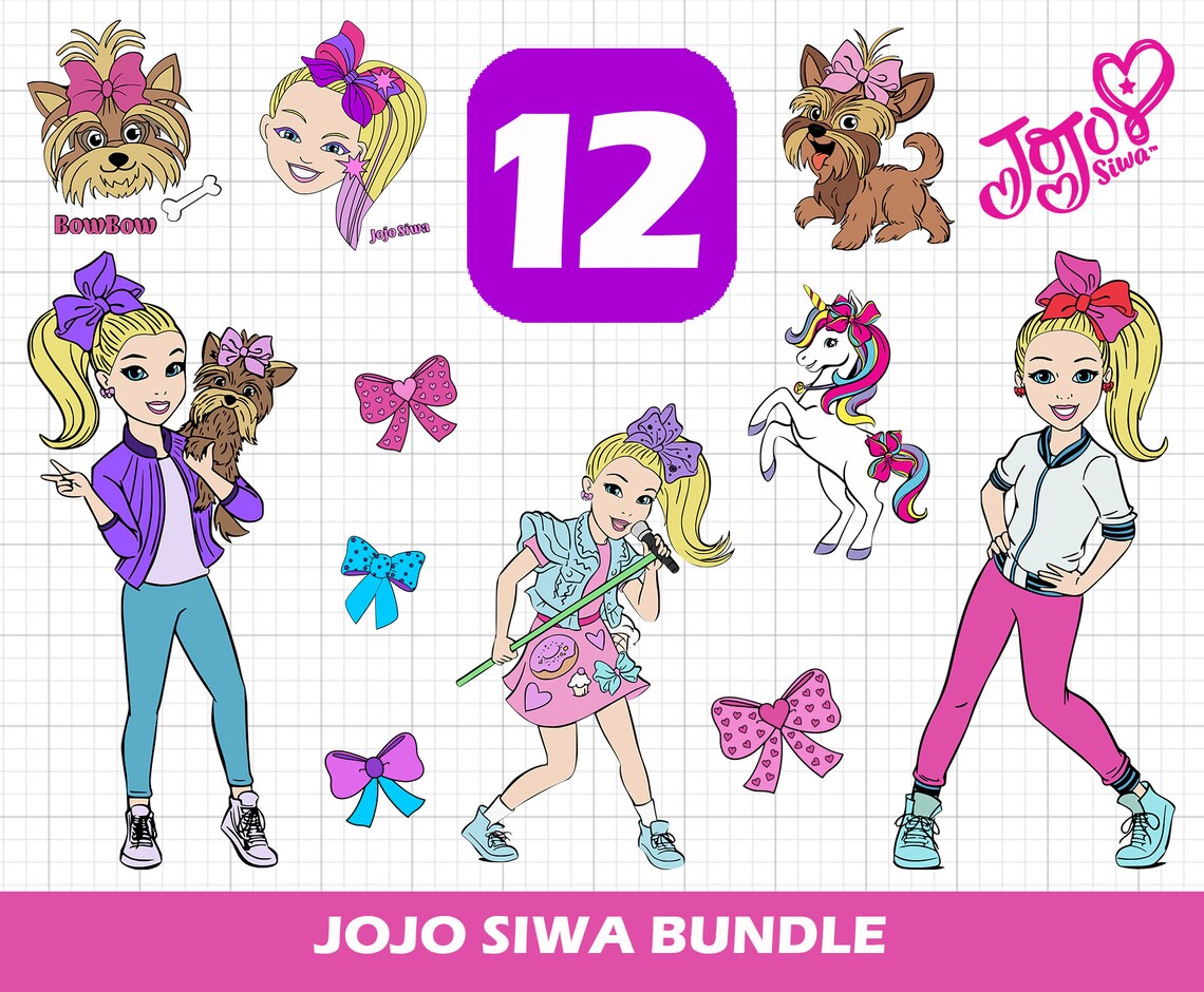 Jojo siwa svg Jojo siwa png Jojo bow svg | Etsy