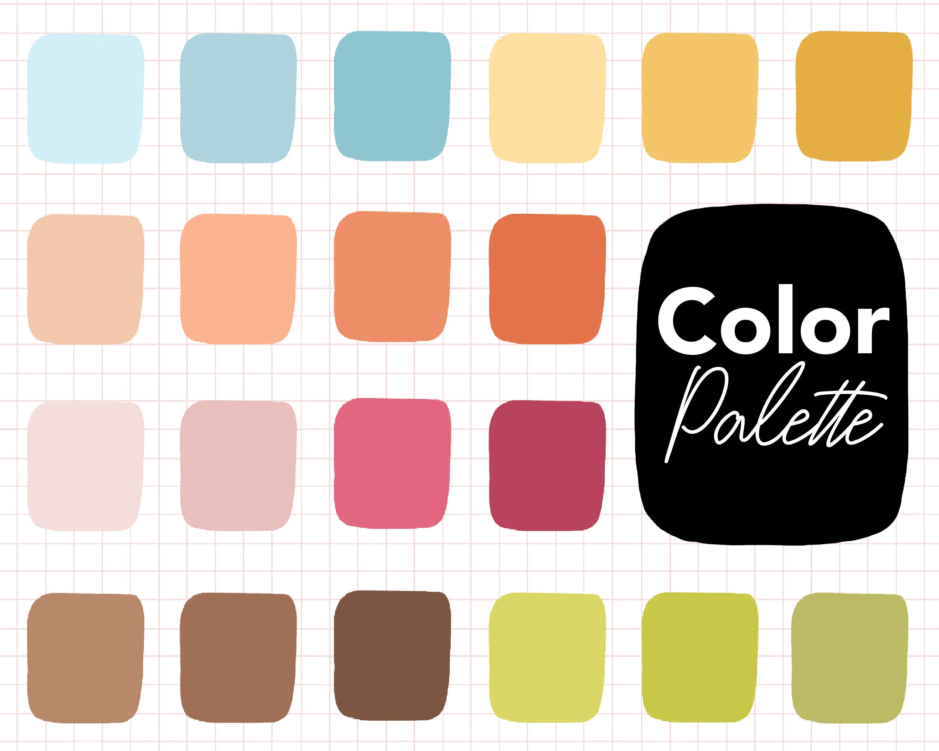 Digital color palette custom color palette for goodnotes etsy