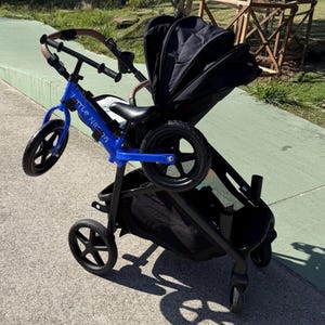 Universal Holder for Balance Bike & Scooter for Pram | Stroller Buggy Hook Clip | Hook n Go by Practical Parent Co