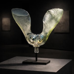 Glass sculpture, Made of Fused Glass, Gift Connoisseur, Garden Sculpture, Handmade Unique, Premium Decor Object, Modern Art