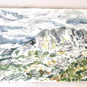 Montagne Sainte-Victoire 4 (Aix-en-Provence, Francia) - Óleo sobre Cartón