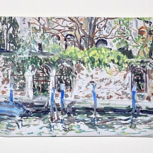 House with Vines (Venice, Italy) - Oil on canvas