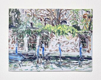 House with Vines (Venice, Italy) - Oil on canvas