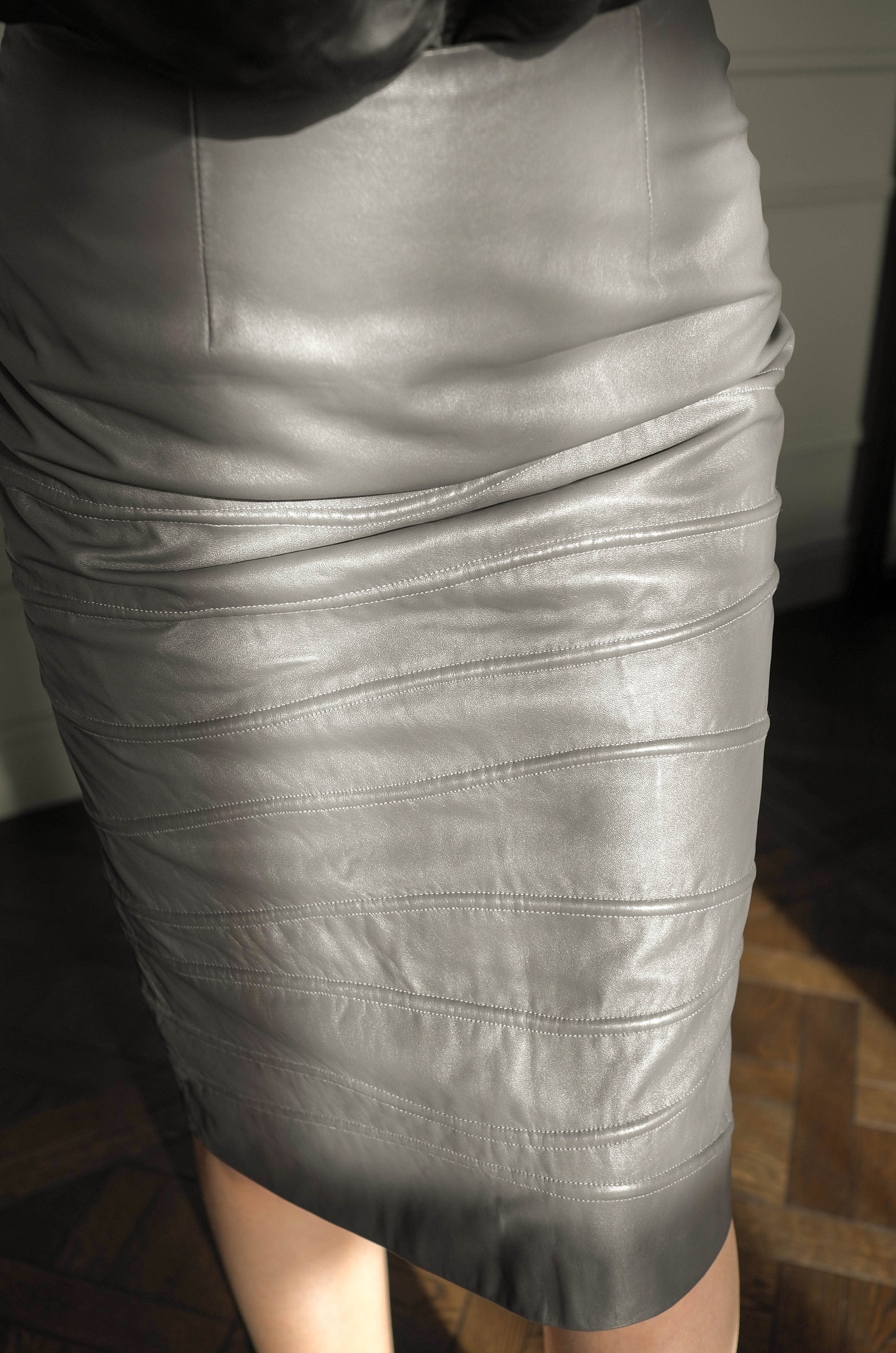 Vintage Genuine Lambskin Leather Skirt Wise Fashion Sustainable, Fair ...