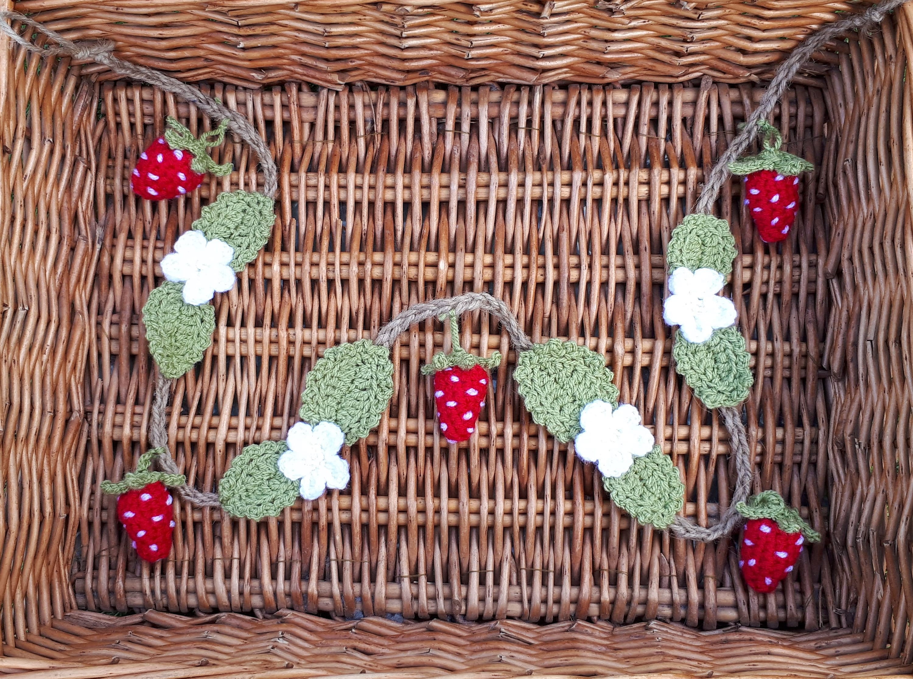 Strawberry Crochet Garland | Summer Garland | A Taste of Summer