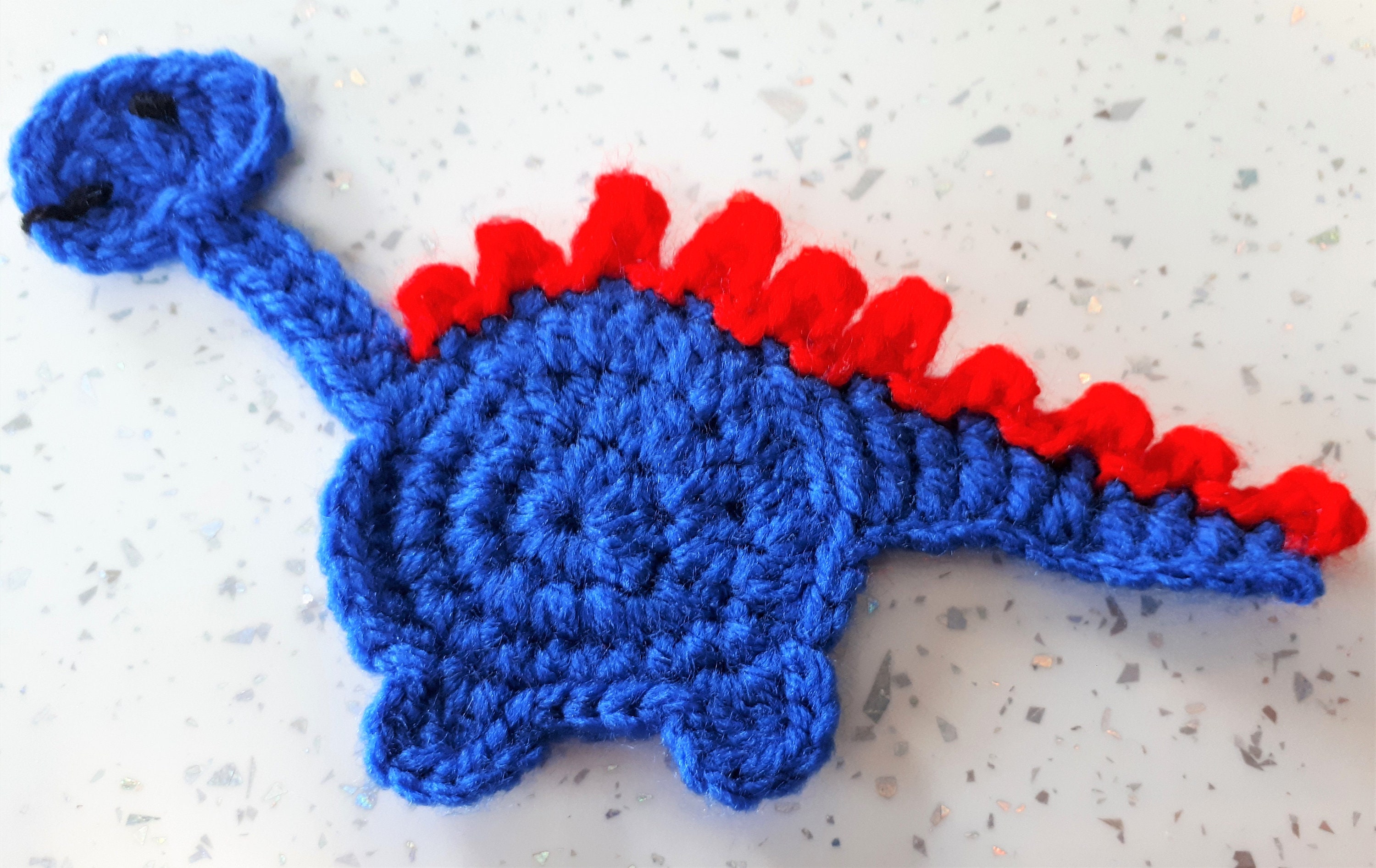 Dinosaurs x 2 Appliques Crochet Applique Dinosaur Set of 2 Etsy