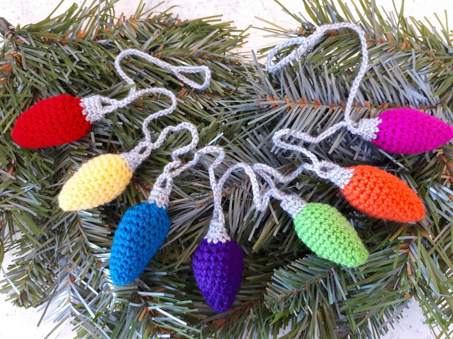 Crochet Bright Fairy Lights Garland Christmas Fairy Lights Etsy UK