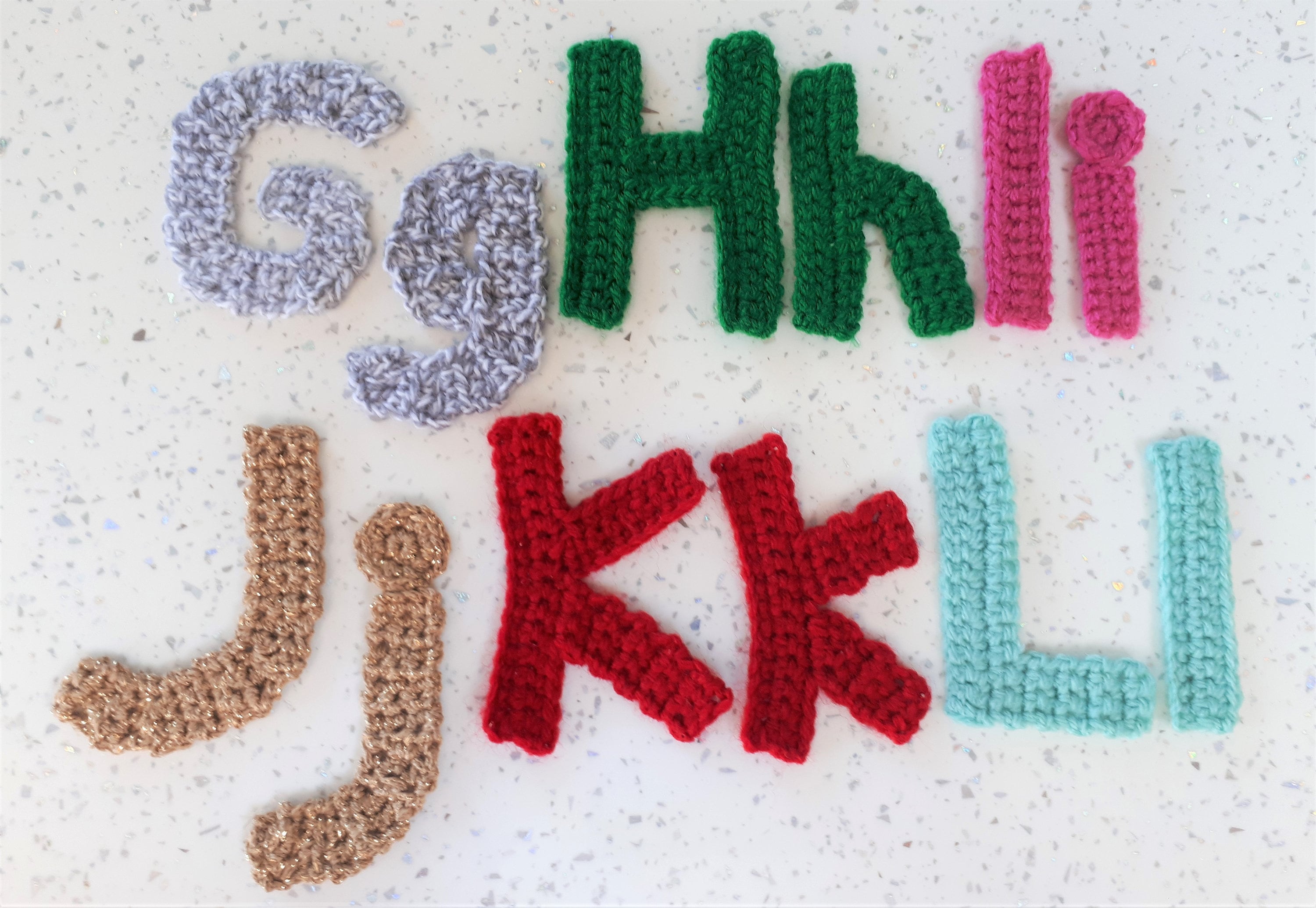 10 12 Letters Appliques Crochet Name Applique Small and Etsy