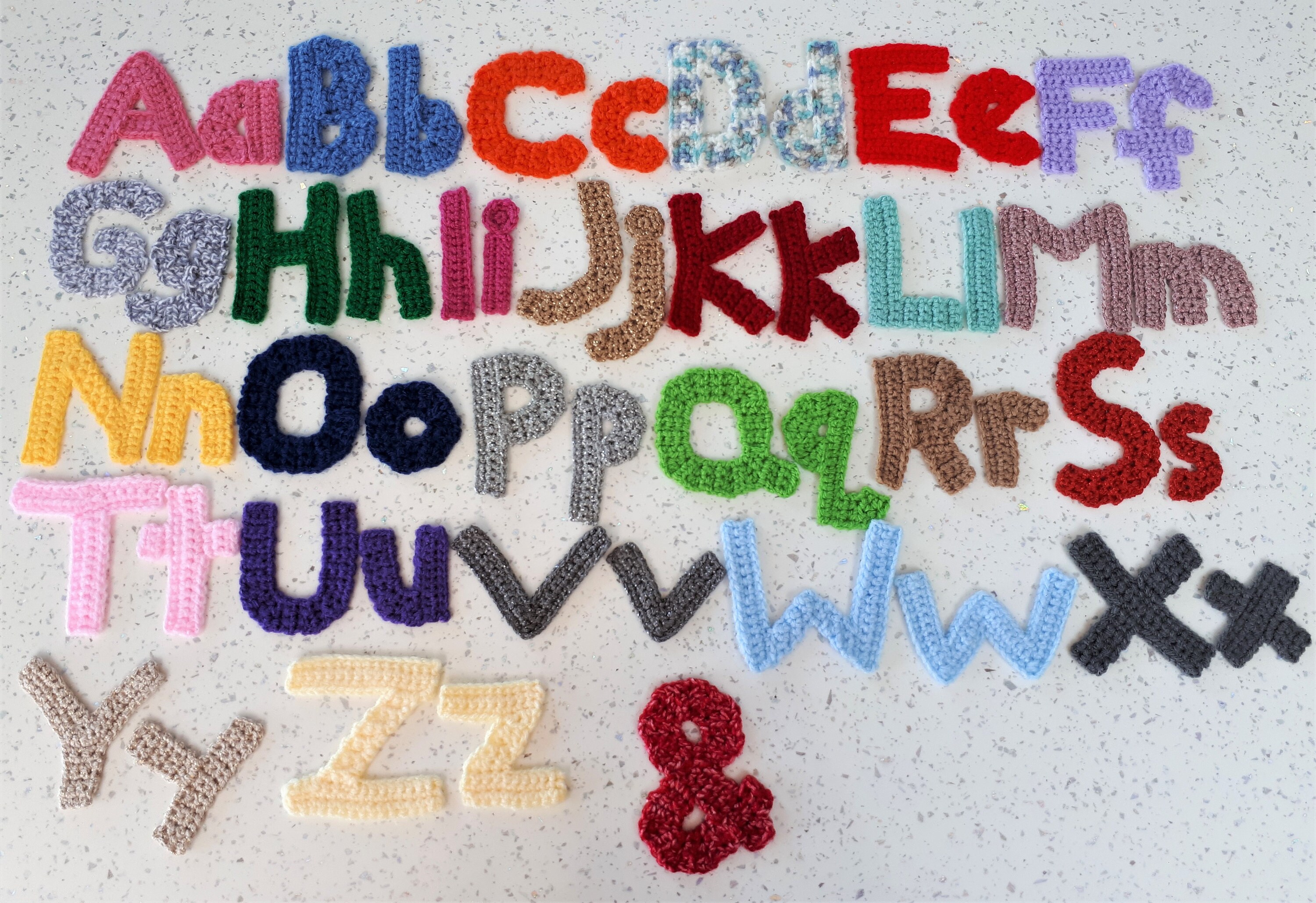 7 9 Letters Appliques Crochet Name Applique Small and Etsy