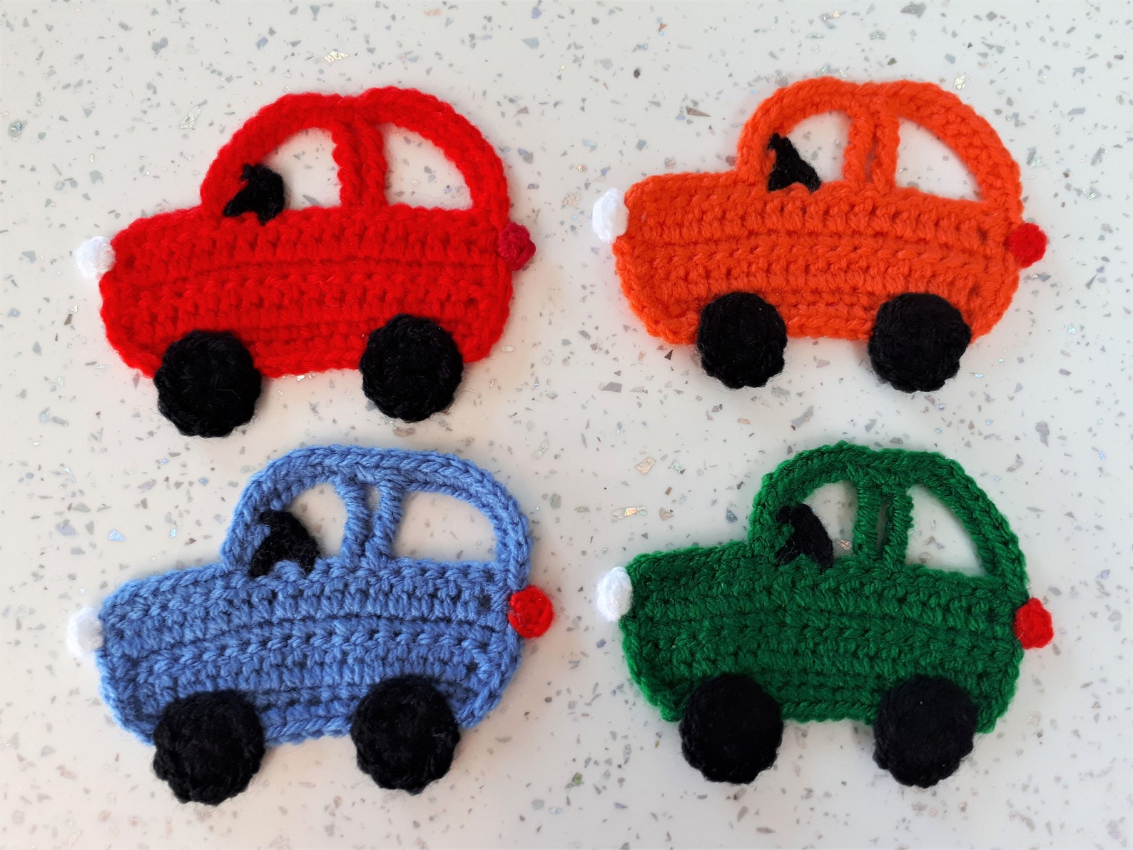 Car Appliques Crochet Applique Vehicle Motor Cars Choice Etsy