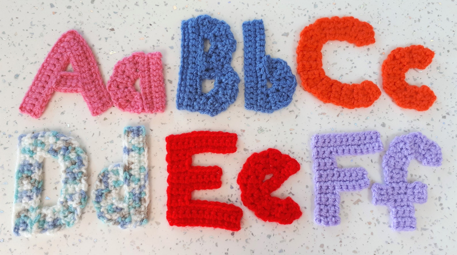 4 6 Letters Appliques Crochet Name Applique Small and Etsy