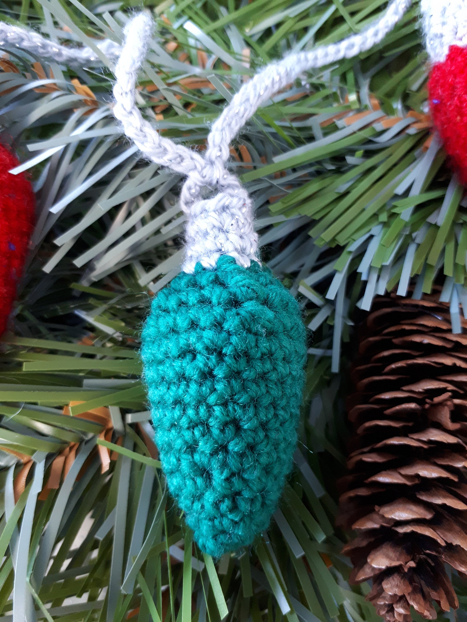 Crochet Fairy Lights Garland Red & Green Fairy Lights Etsy