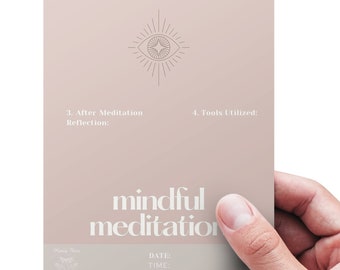 Daily Meditation Log | Meditation Journal, Digital Download, Meditation Printable, PDF Download, Spiritual Journal