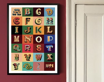 Alphabet Poster: Limited Edition Signed Print