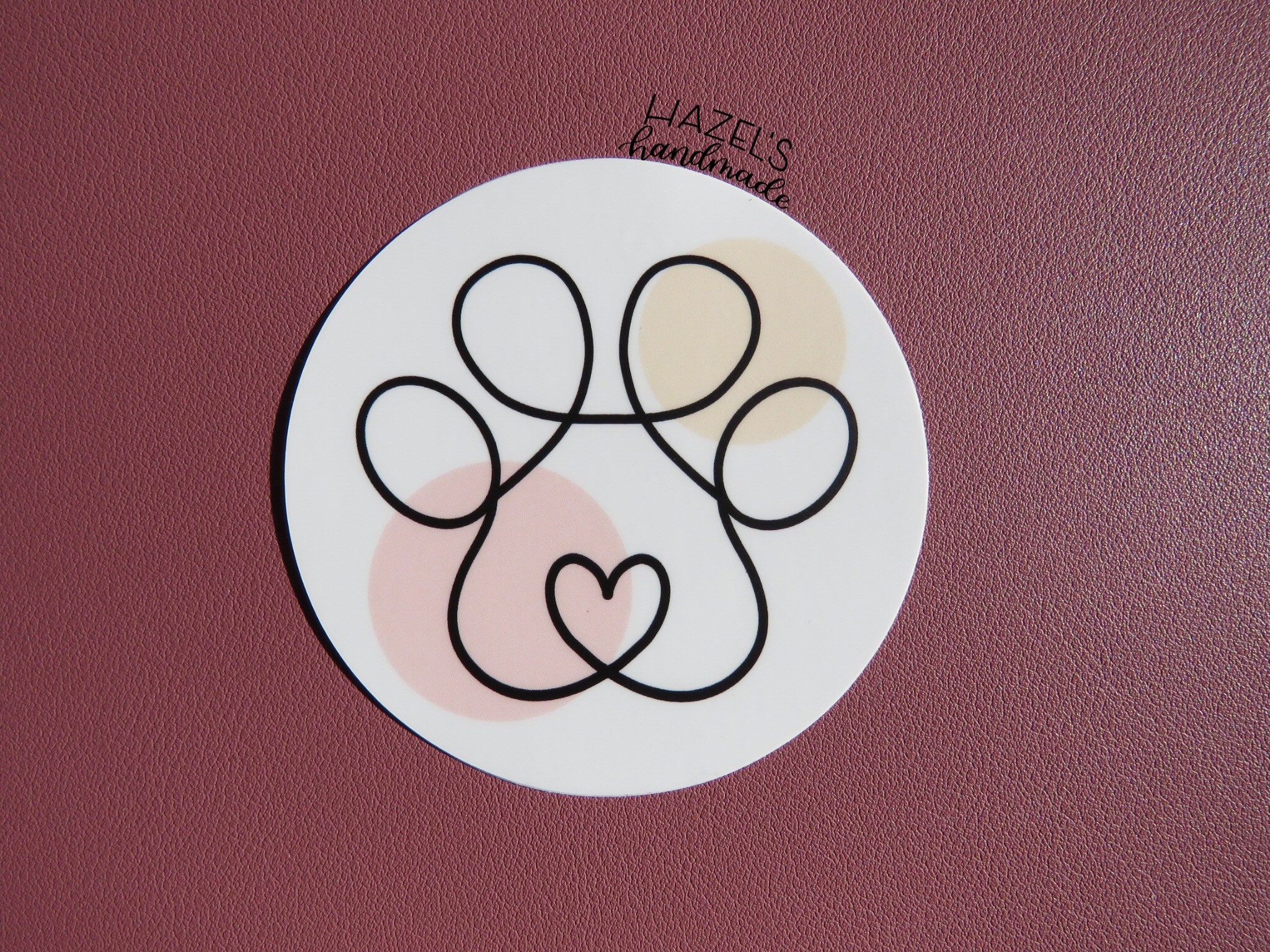 Hundepfote Print mit Liebe Herz Matte Vinyl Aufkleber Etsy