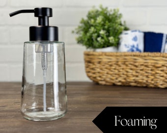 Sonoma Schaumglas Seifenspender | 15 Unzen nachfüllbar | Mehrere Optionen | Designer Metall Pumps | Handseife Dish Soap Lotion