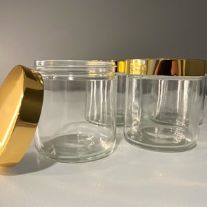 16oz Straight Sided Clear Glass Jars with 89/400 Thread