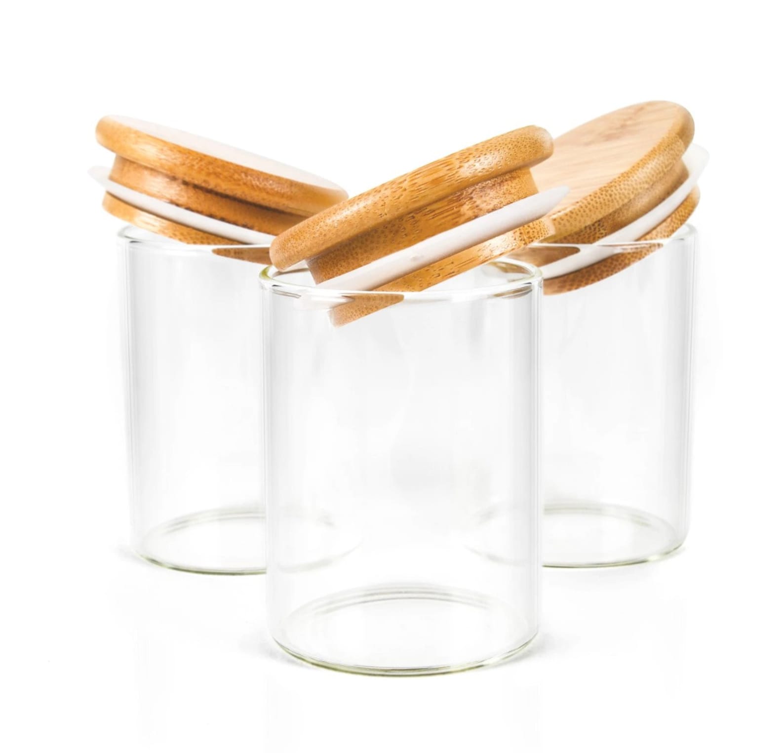 4 oz. Glass Spice Jars with Bamboo Lid Eco Kitchen Etsy